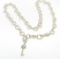 JUDITH RIPKA Elaborate.925 Solid Silver Chain w/ Diamonique Key Enhancer