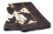 Chanel Black White Silk Chanel Scarf