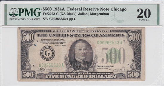 1934A $500 Federal Reserve Note Chicago