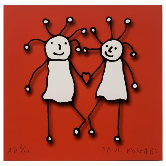 SPRKL Love (Red) By Kostabi, Paul