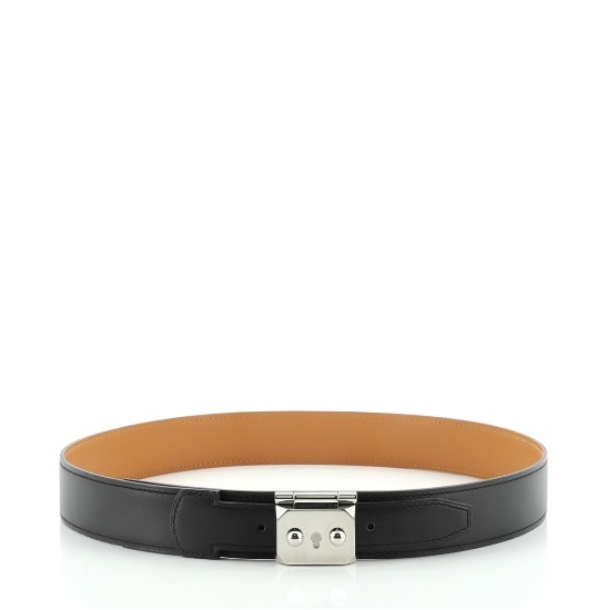 Hermes Depeche Belt Leather Medium Black