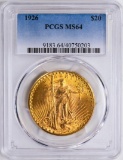 1926 $20 St. Gaudens Double Eagle Gold Coin PCGS MS64