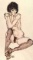 Egon Schiele - Sitting Female Nude