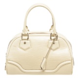 Louis Vuitton Ivory Epi Leather Bowling Montaigne PM Bag