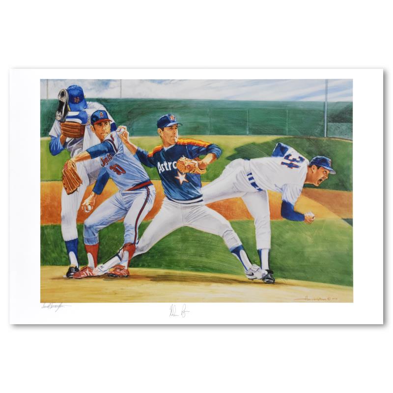 Lot Detail - 1993 Nolan Ryan Signed and Hand-Painted Texas Rangers