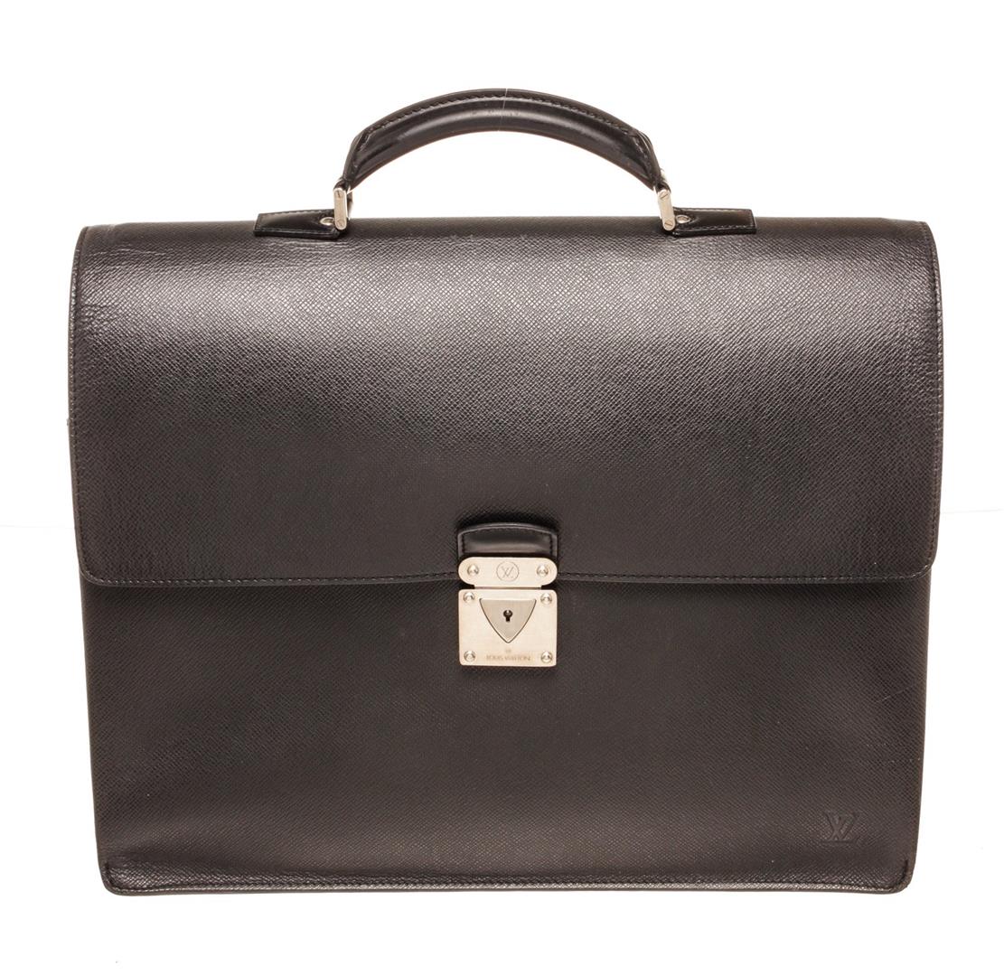 Sold at Auction: Louis Vuitton Taiga Leather Briefcase