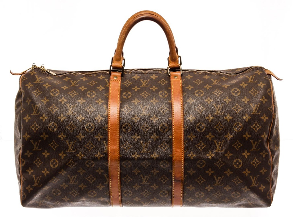 Sold at Auction: Louis Vuitton, Louis Vuitton Logo Story Keepall