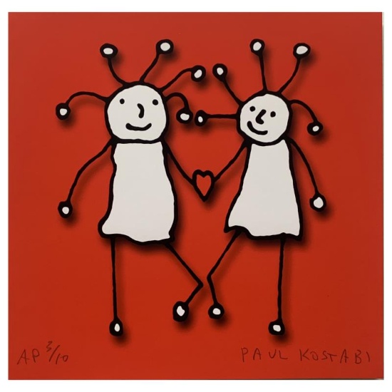 SPRKL Love (Red) by Kostabi, Paul