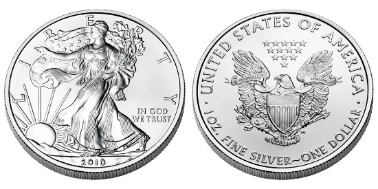 2010 American Silver Eagle .999 Fine Silver Dollar Coin