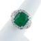 8.16 ctw Emerald and 1.57 ctw Diamond Platinum Ring (GIA CERTIFIED)