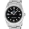 Rolex Mens Stainless Steel Black Dial Oyster Band 36mm Explorer Wristwatch