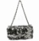 Chanel Black Silver-tone Sequin Leather Summer Night Single Flap Shoulder Bag