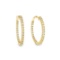 1.80 ctw Diamond Hoop Earrings - 14KT Yellow Gold