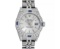 Rolex Ladies Quickset Stainless Steel Silver Index 18K White Gold Diamond & Sapp