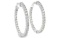 3.25 ctw Diamond Hoop Earrings - 14KT White Gold