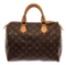Louis Vuitton Brown Monogram Canvas Speedy 30 Satchel Bag