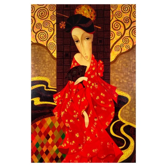 Geisha In Red by Smirnov (1953-2006)