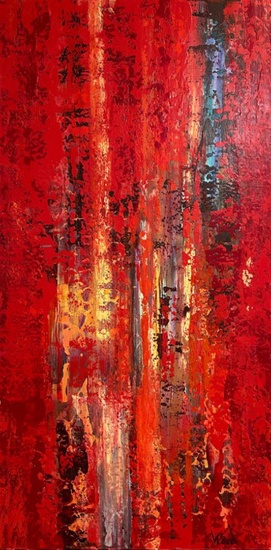 Scarlet Reflection by Marion Wood Original