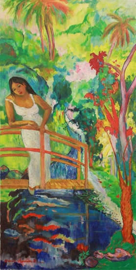Woman On A Bridge by Manor Shadian