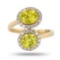 3.99 ctw Yellow Sapphire and 0.40 ctw Diamond 18K Yellow Gold Ring