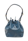 Louis Vuitton Blue Epi Leather Noe PM Shoulder Bag