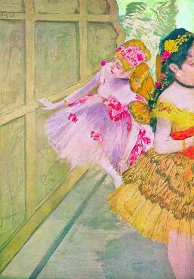 Edgar Degas - Dancers Behind A Backdrop