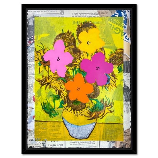Flower and Sun by Mr Brainwash Original