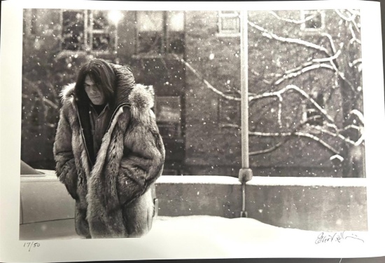 Neil Young in the Snow by Elliot Blinder