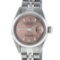 Rolex Ladies Stainless Steel Salmon Dial 26MM Wristwatch Oyster Perpetual With J