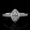0.40 ctw SI1 CLARITY E COLOR CENTER Diamond Platinum Ring (0.66 ctw Diamonds)