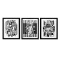 Tilla, Calcis, et Afa de la serie Lineaires (Triptych) by Vasarely (1908-1997)