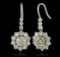14KT White Gold 3.72 ctw Diamond Earrings