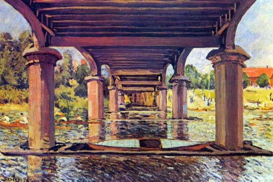 Alfred Sisley - Under the Bridge at Hampton Court