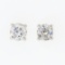 NEW 14k White Gold Simple Classic 0.25 ctw Round Brilliant Diamond Stud Earrings