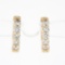NEW 14k Rose Gold 0.50 ctw Shared Prong Round Diamond 13mm Huggie Hoop Earrings