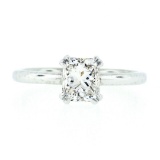 NEW Platinum GIA Certified 1.11 ctw Radiant Cut Diamond Solitaire Engagement Rin