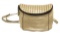 Bottega Veneta Gold Metallic Top Zip Shoulder Bag