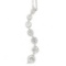 NEW 14K White Gold 0.50 ctw 7 Round Diamond Wavy Journey Pendant w/ 16