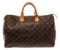 Louis Vuitton Brown Monogram Canvas Leather Speedy 30 Satchel Bag