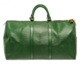 Louis Vuitton Green Epi Leather Keepall 50