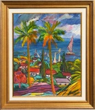 Sailboats On The Blue by Manor Shadian