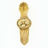 Antique Victorian 18k Yellow Gold Etruscan Bead Work w/ Twisted Wire Pin Brooch