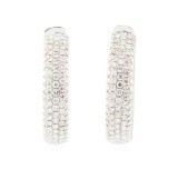 8.00 ctw Diamond Earrings - 18KT White Gold