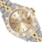 Rolex Ladies Two Tone Champagne Index Pyramid Diamond Bezel Jubilee Band With Ro