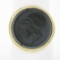 Vintage 14K Gold Round Bezel Carved Hematite Intaglio Knight Twisted Wire Ring