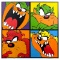 Four Tasmanian Devils by Steve Kaufman (1960-2010)