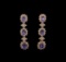 14KT Rose Gold 5.16 ctw Tanzanite and Diamond Earrings