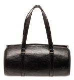Louis Vuitton Black Epi Leather Soufflot Tote Bag