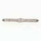 Antique Art Deco 14k White Gold Mine Cut Diamond Open Filigree Bar Pin Brooch