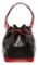 Louis Vuitton Black and Red Bicolor Epi Leather Noe Shoulder Bag